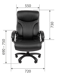 Офисное кресло CHAIRMAN 401, экокожа, черный